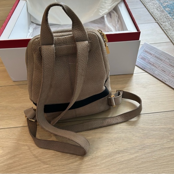 Hammitt Tan Suede Backpack with Gold Accents - Picture 3 of 7